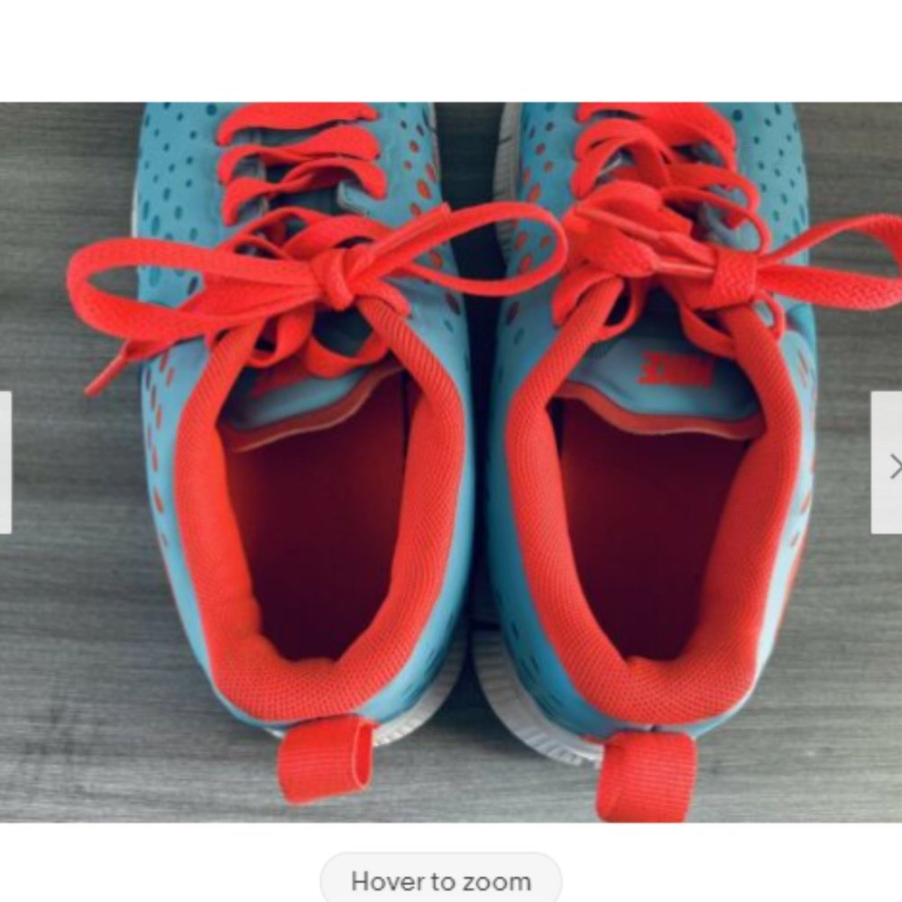 Nike Girls Free Express 641866-400 Blue Running Shoes Lace Up Size 6Y - Picture 4 of 6